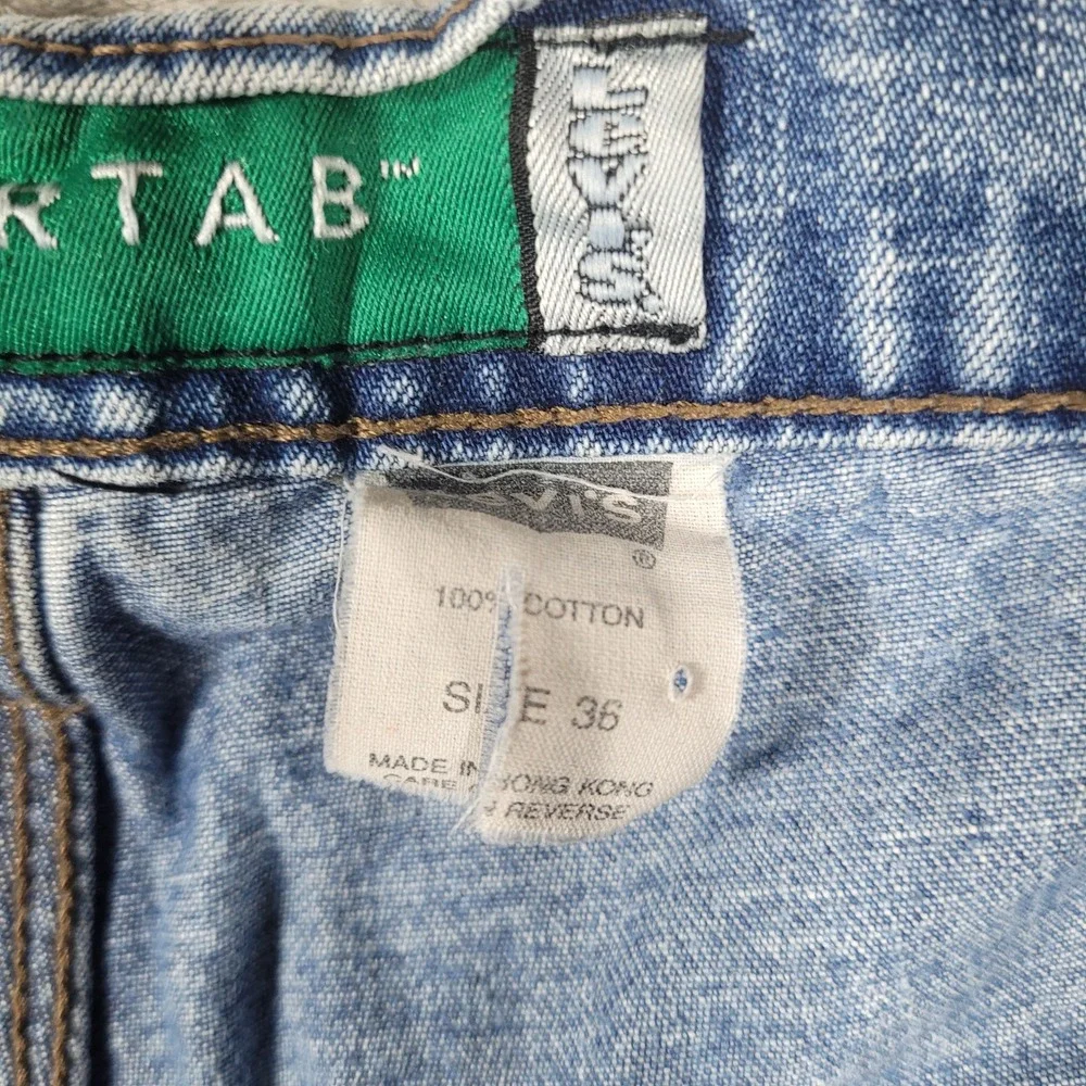 Levis Carpenter Shorts Mens 36 Blue SilverTab Vintage Denim Relaxed 90s Y2K